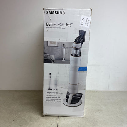 Samsung BESPOKE Jet Cordless Stick Vacuum w/ Clean Station Misty White