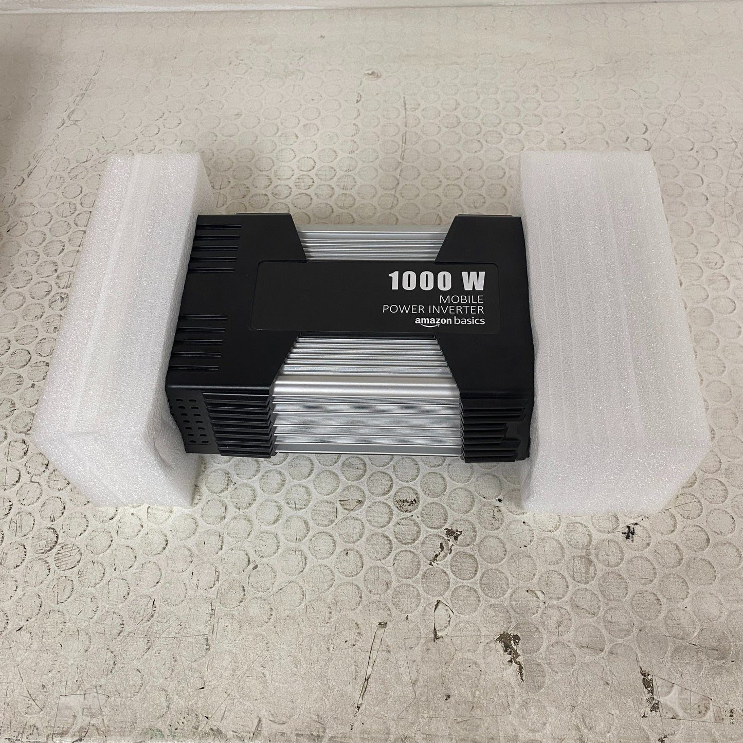 Amazon Basics 1000W Car Power Inverter 12V to 110V AC Converter Grey Compact