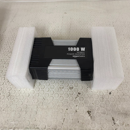 Amazon Basics 1000W Car Power Inverter 12V to 110V AC Converter Grey Compact