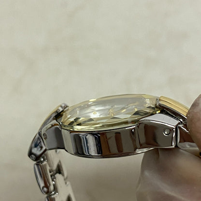 Armitron Women's Bracelet Watch Gold/Silver Band Crystals Bezel 75/3313TTG.