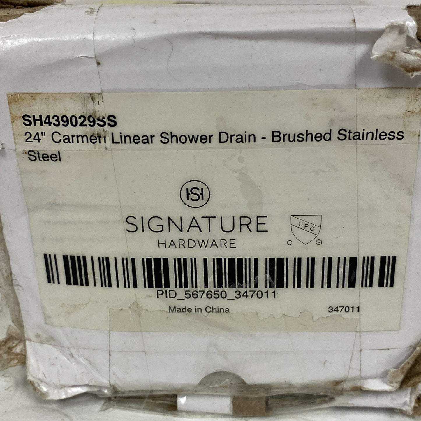 Signature Hardware 24" Carmen Linear Shower Drain - Brushed Stainless Steel