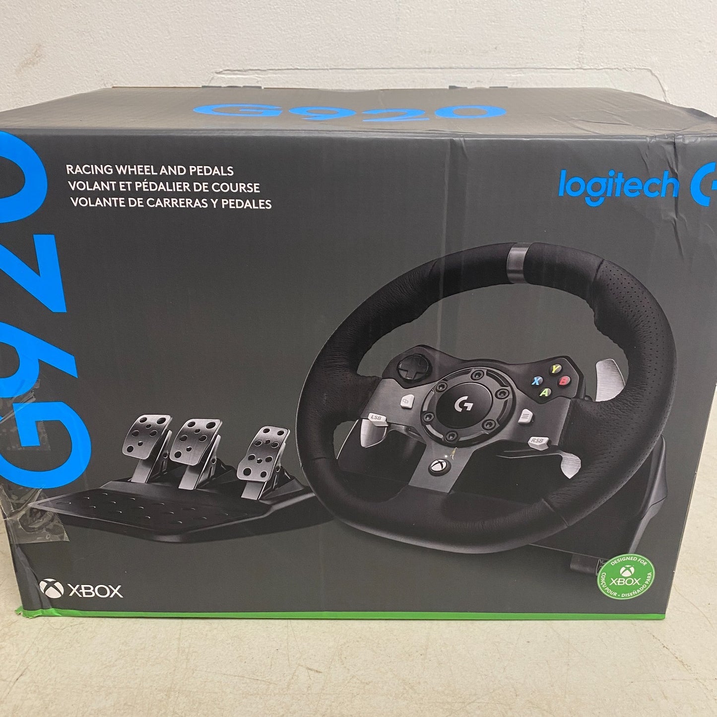 Logitech G920 Driving Force Racing Wheel & Pedals for Xbox Series X|S, Xbox New.