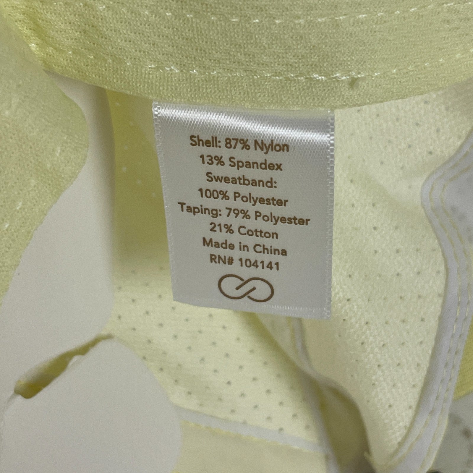 CALIA Women’s Ponytail Cap Light Yellow CAC8004 NWT Adjustable Hat One Size