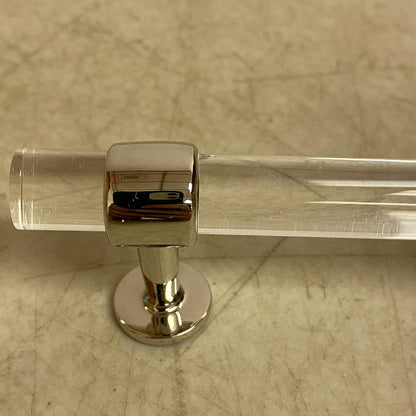 Signature Hardware 3'' Beryn Acrylic Cabinet Pull Polished Nickel