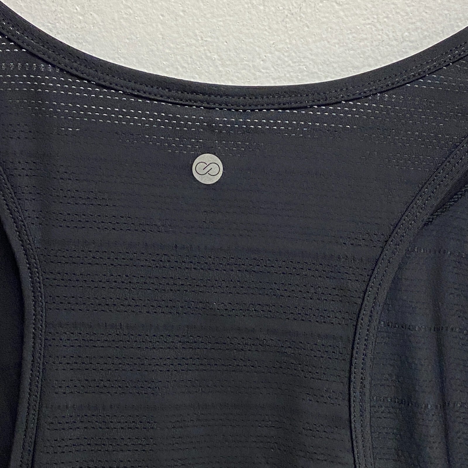 CALIA Women's  Scoop Racer Tank Designed For Run  Pure Black WAX11205X