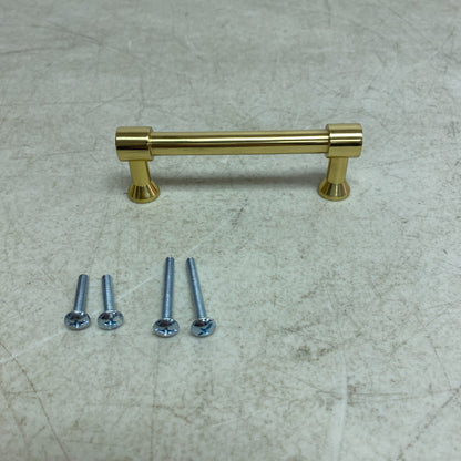 SIGNATURE HARDWARE 3-3/4" Strasbourg Solid Brass Cabinet Pull - Polished Nickel