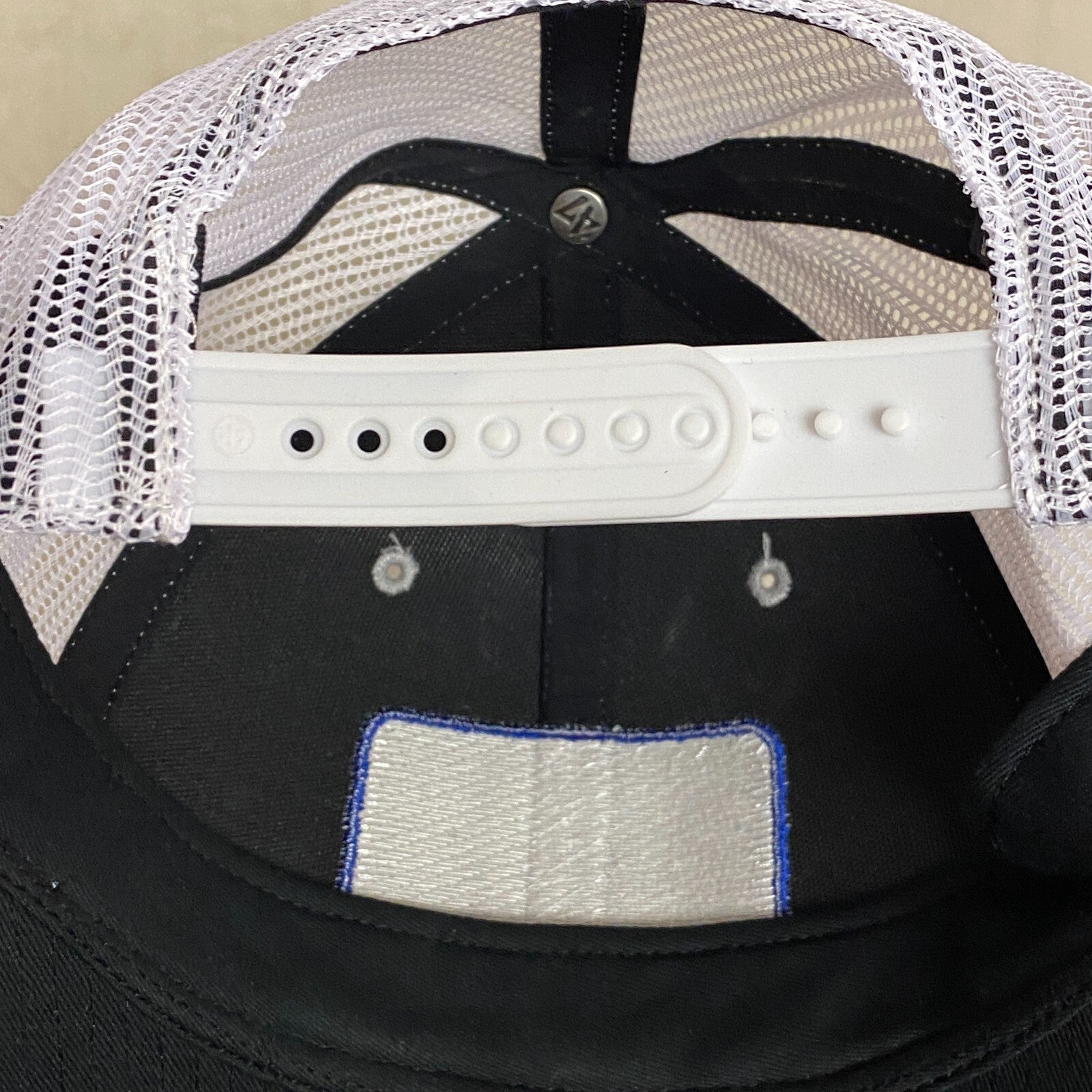 '47 Truckers Adjustable Los Angeles Dodgers Baseball Cap Gray/White Strap Hat OS