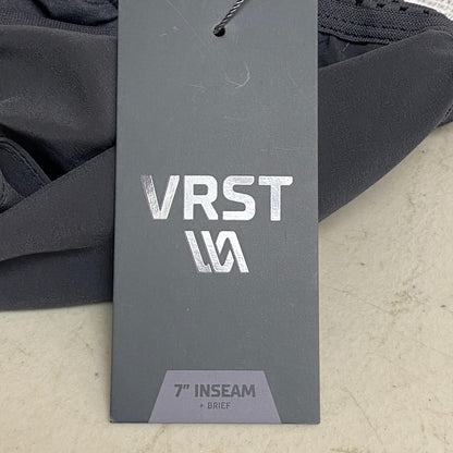 VRST Men's Enthusiast 7" Run Relaxed Fit Shorts Graphic Charocoal MAX200441N New