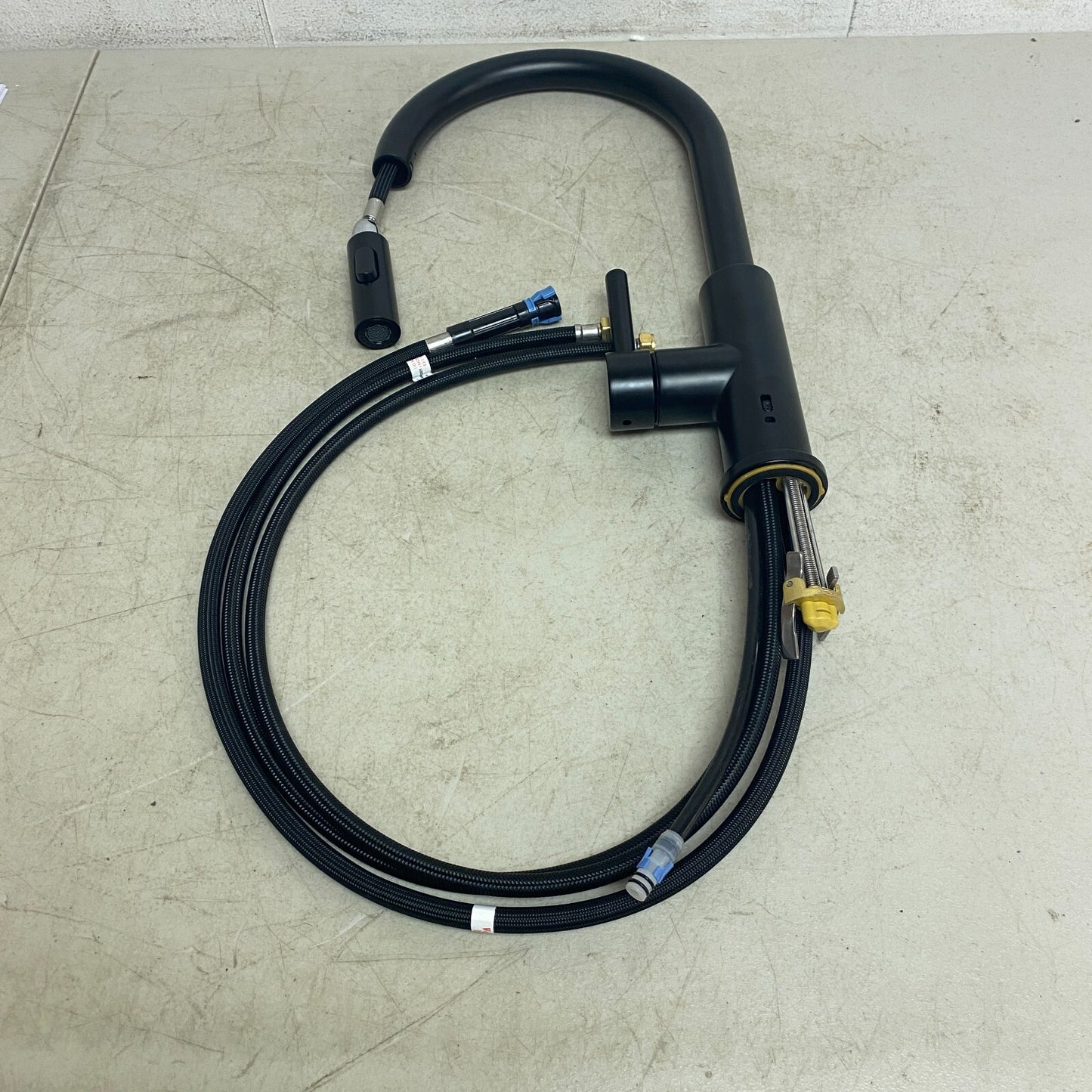 allen+roth Harlow Matte Black Single Handle Deck-mount Handle Commercial 5505651