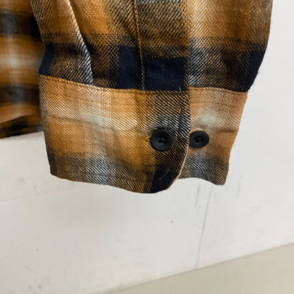 ALPINE DESIGN MENS AD M BRUSHED FLANNEL LONG SLEEVE GOLD HICKORY  PLAID ADM23300