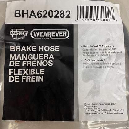CARQUEST Brake Hose Assembly Black EPDM Rubber 20.16″ Model BHA620282