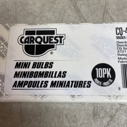 Carquest CQ-47 Mini Bulbs 10-Pack 12V 0.5A 2CP Dash Gauge Panel Light Lamps