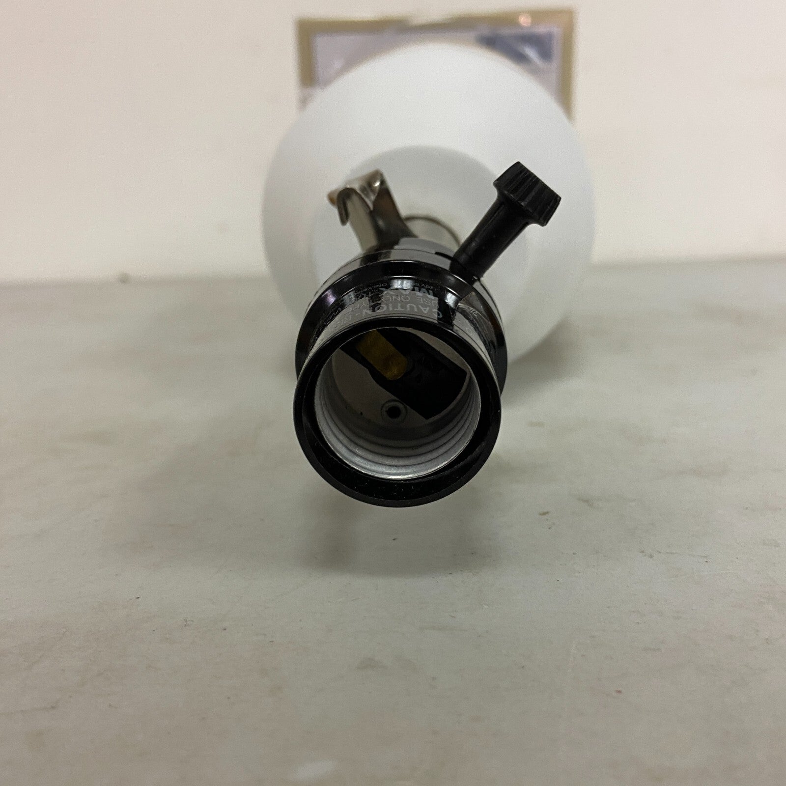 allen + roth Lamp Base White Finish with Natural Textured Wrap Detail 6in x 6in