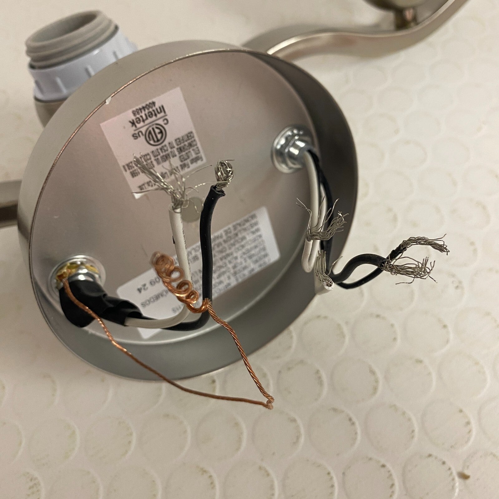 allen + roth 3-Light Vanity Bar Brushed Nickel Finish Marble-Washed Glass Shades