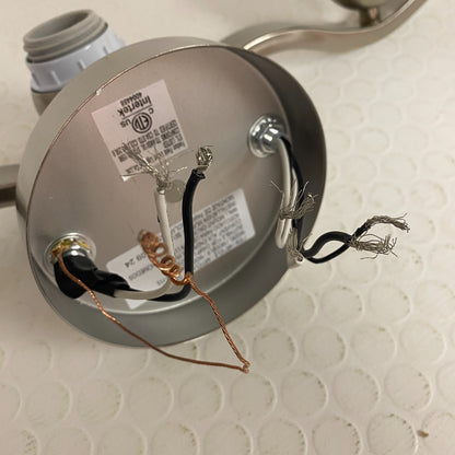 allen + roth 3-Light Vanity Bar Brushed Nickel Finish Marble-Washed Glass Shades