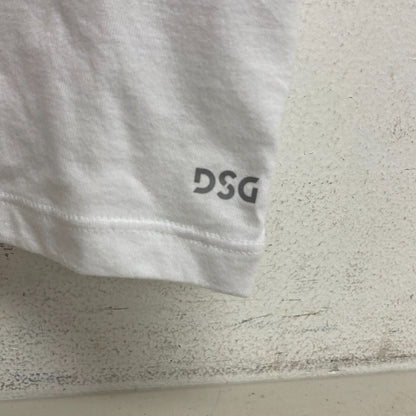 DSG Boys' Solid Relaxed Fit Cotton Graphic Tee Shirt Pure White Skater DAB21108
