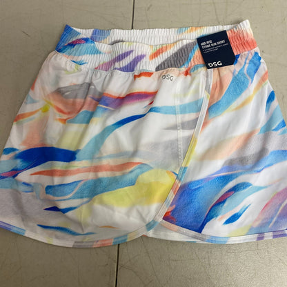 DSG Girls Mid Rise Stride Run Skort Summer Pull On Watercolor  DAG13108PRT