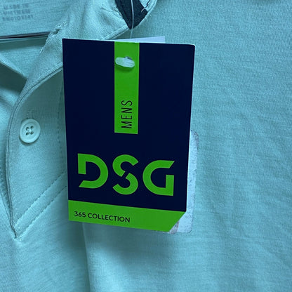 DSG Men's 365 Relaxed Fit Short Sleeve Polo Mint/ Pure White Shirt DAM13112