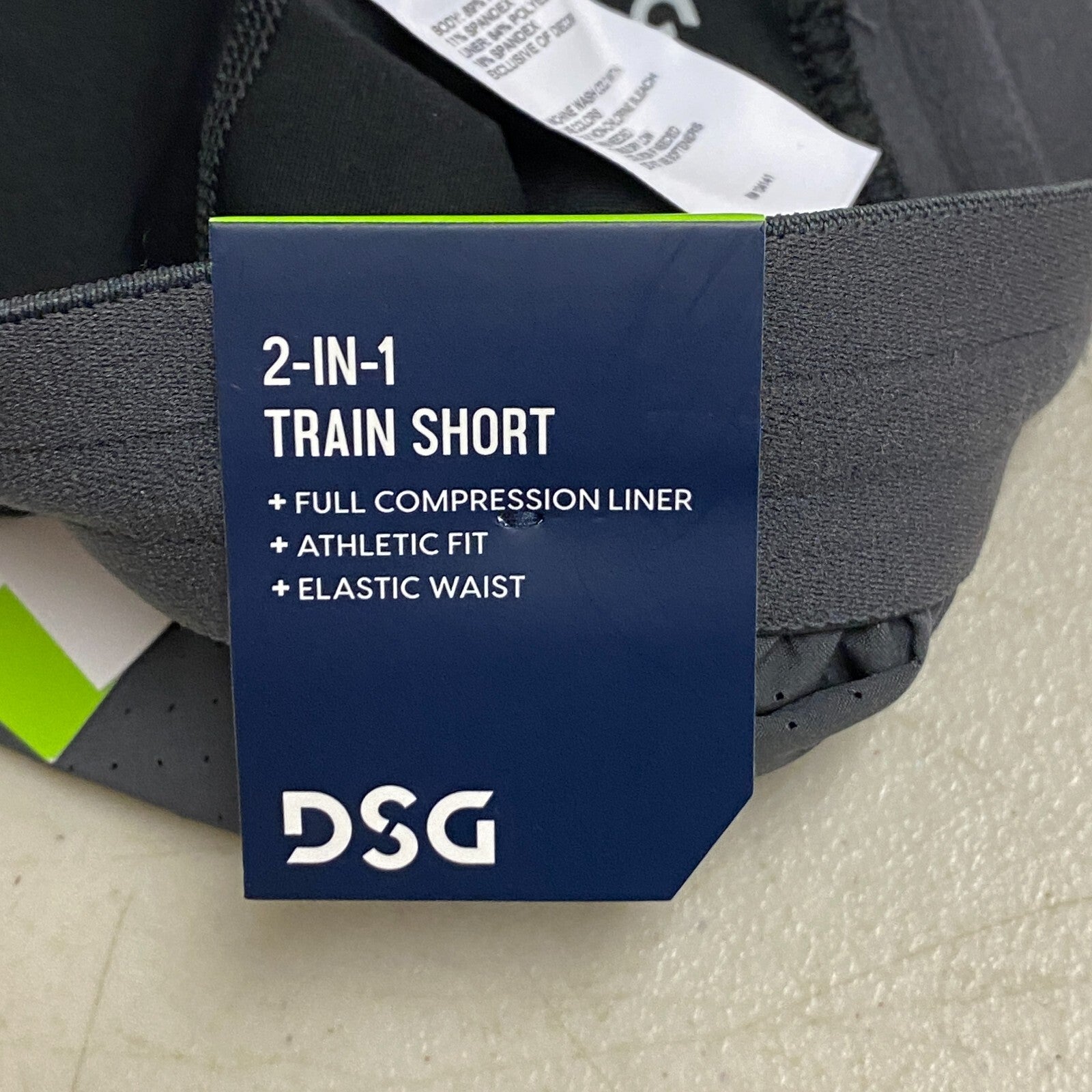 DSG Men's Perforated 2-in-1 short Full Compression Liner Asphalt Gray DAM12116