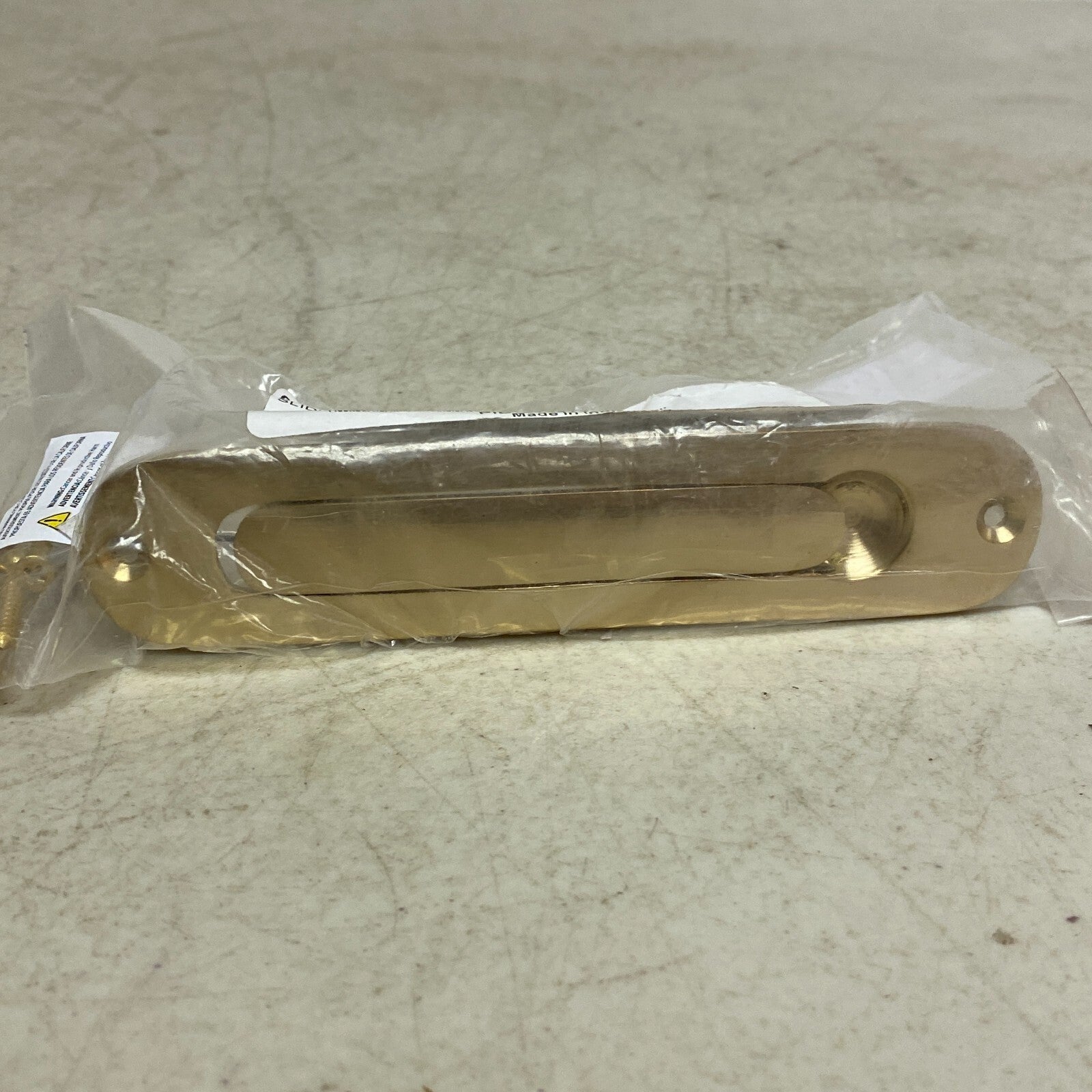 Signature Hardware Sliding Door Edge Pull - 6" - Polished Brass , 00967648