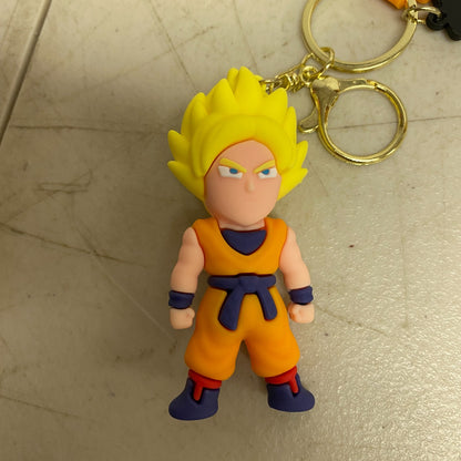 New Assorted Silicone 3D Dragon Ball Z Keychain With Super Saiyan Goku Accessory