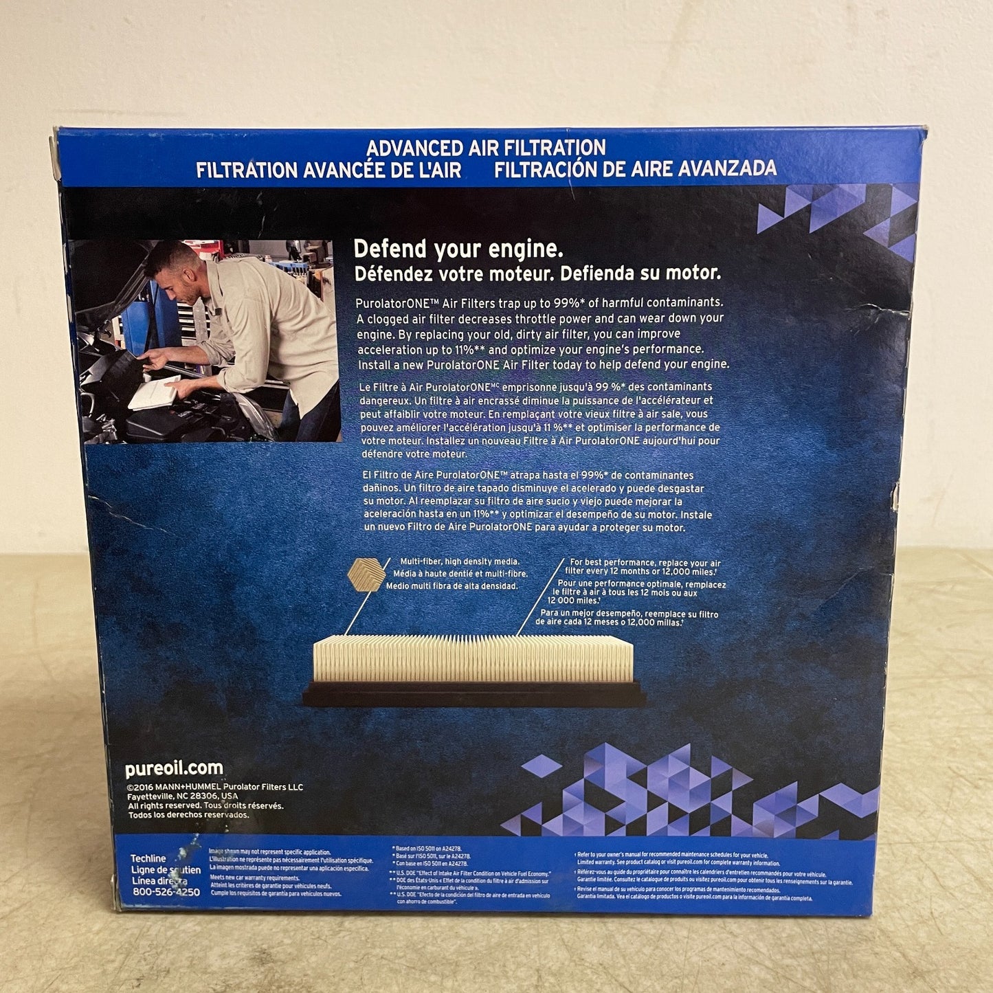 PurolatorONE Engine Air Filter A33591 Blocks 99% Dirt