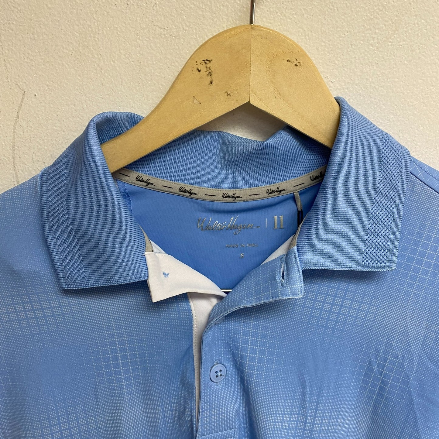 Walter Hagen Men's P11 Digital check print polo Digital CHECK DAYBREAK MGA11498