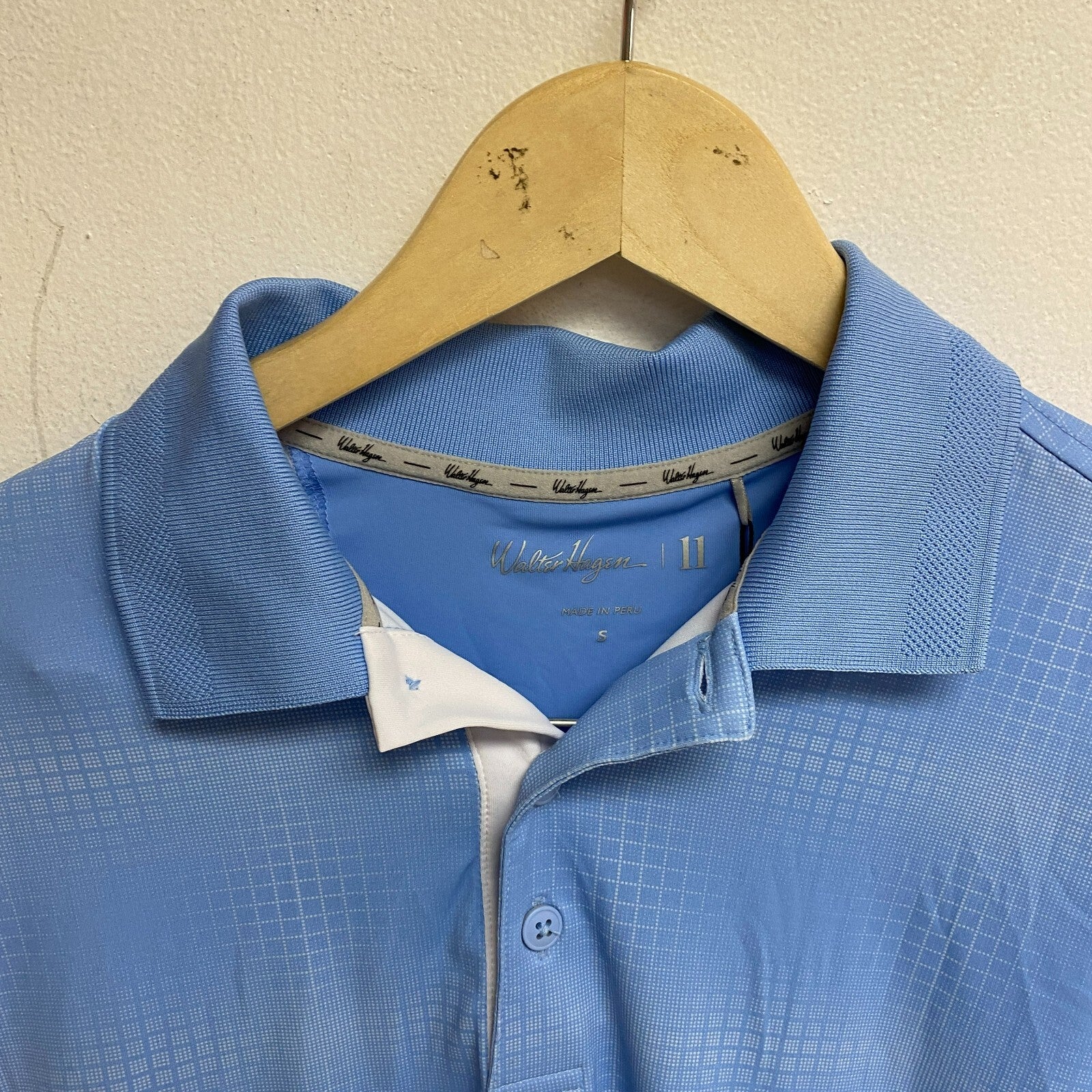 Walter Hagen Men's P11 Digital check print polo Digital CHECK DAYBREAK MGA11498