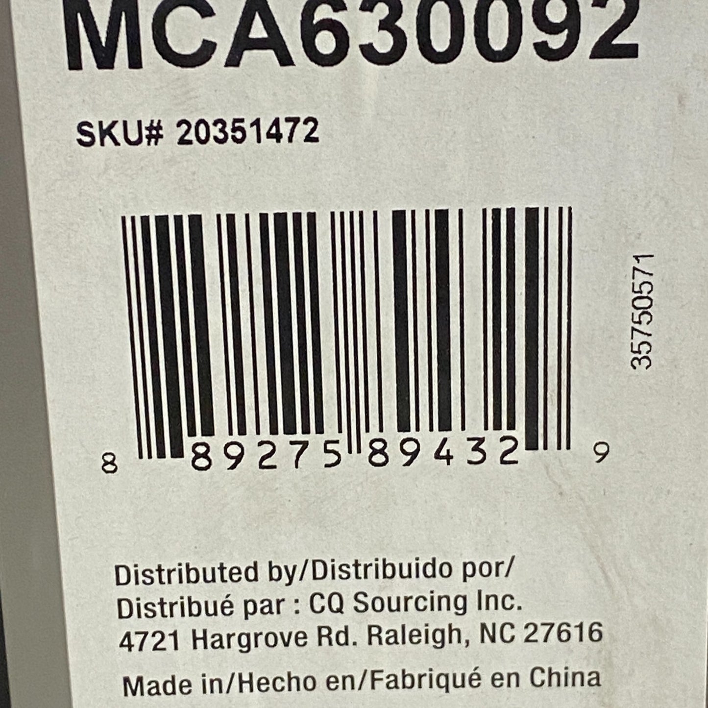 CARQUEST MCA630092 Brake Master Cylinder w/ Reservoir .937" Bore Aluminum