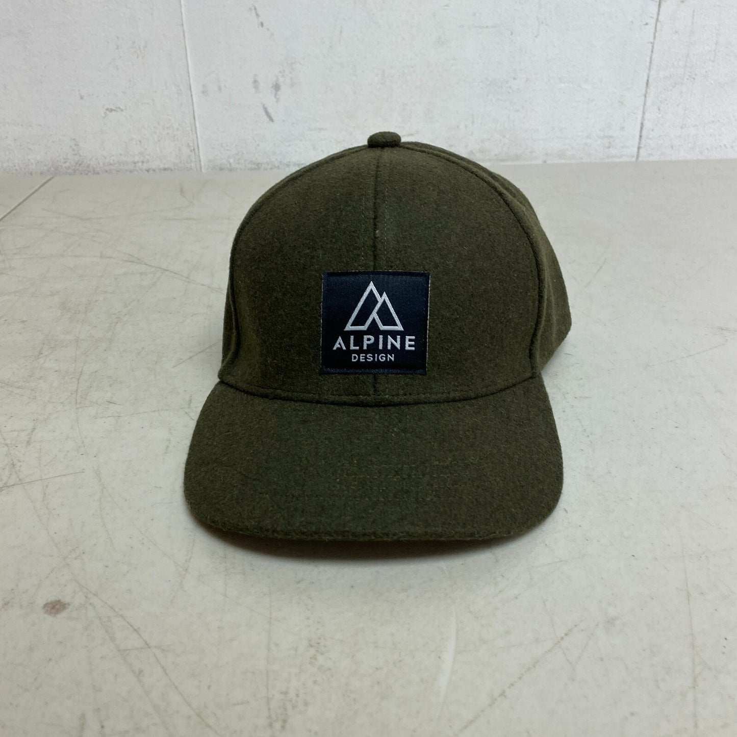 Alpine Design Men's Faux Melton Patch Cap, Olive ADMA4000