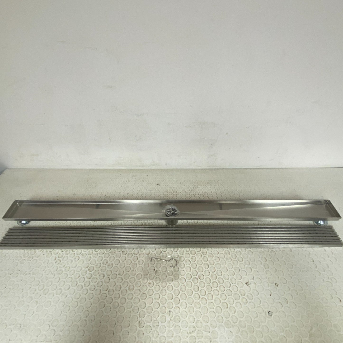 Signature Hardware 48" Carmen Linear Shower Drain Brushed Stainless Steel