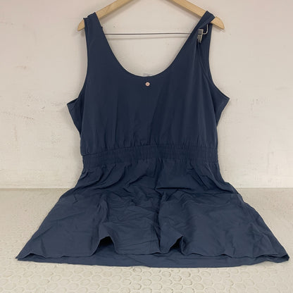 Calia Womenâs Double Scoop Dress Androsia Slate WSA24600N NWT New with Tags