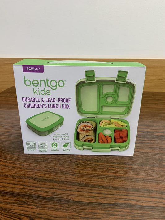 Bentgo Kids Childrens Lunch Box Bento-Styled Lunch Durable and Leak Proof Green