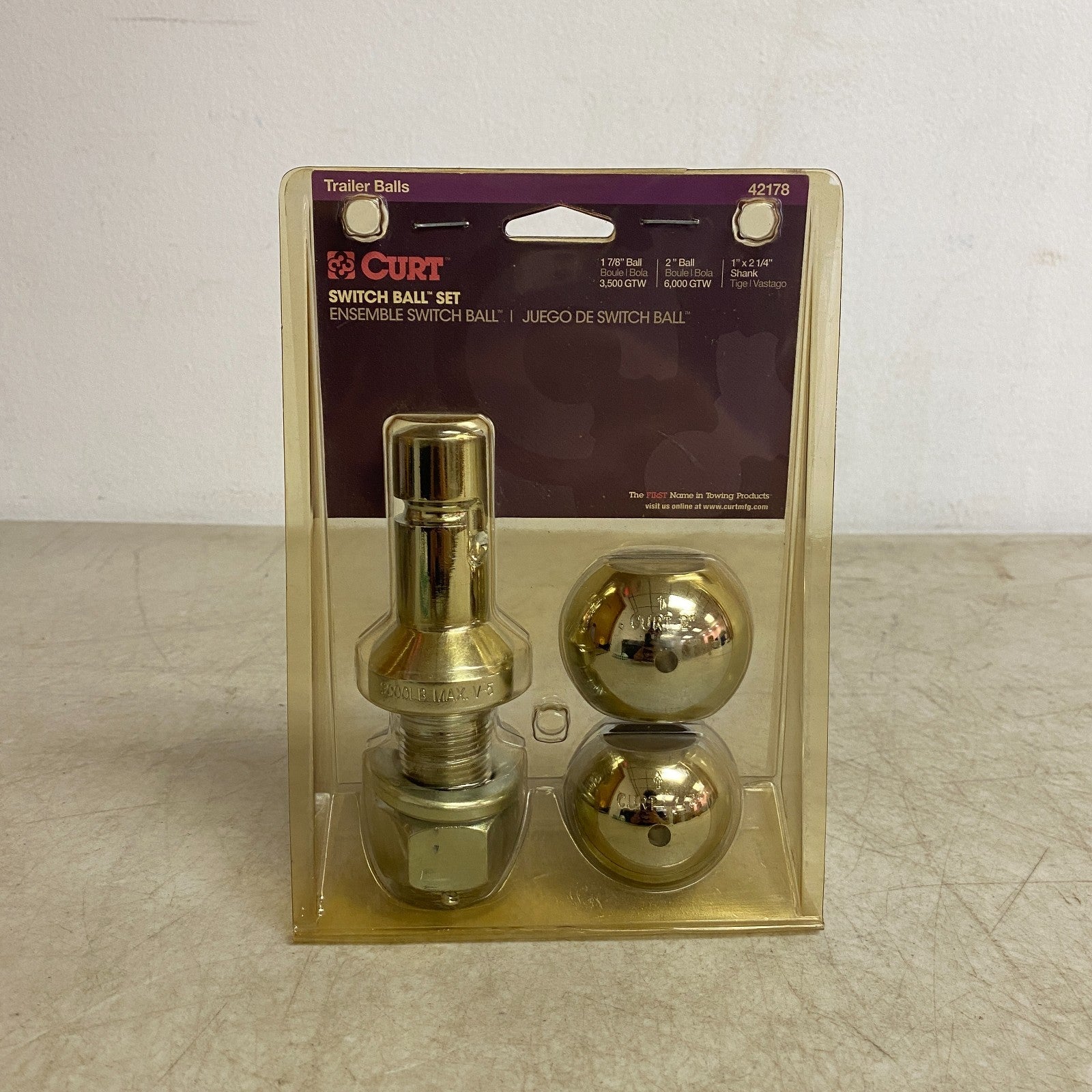 CURT Switch Ball Trailer Hitch Set Dual 1-7/8″ & 2″ Chrome 42178