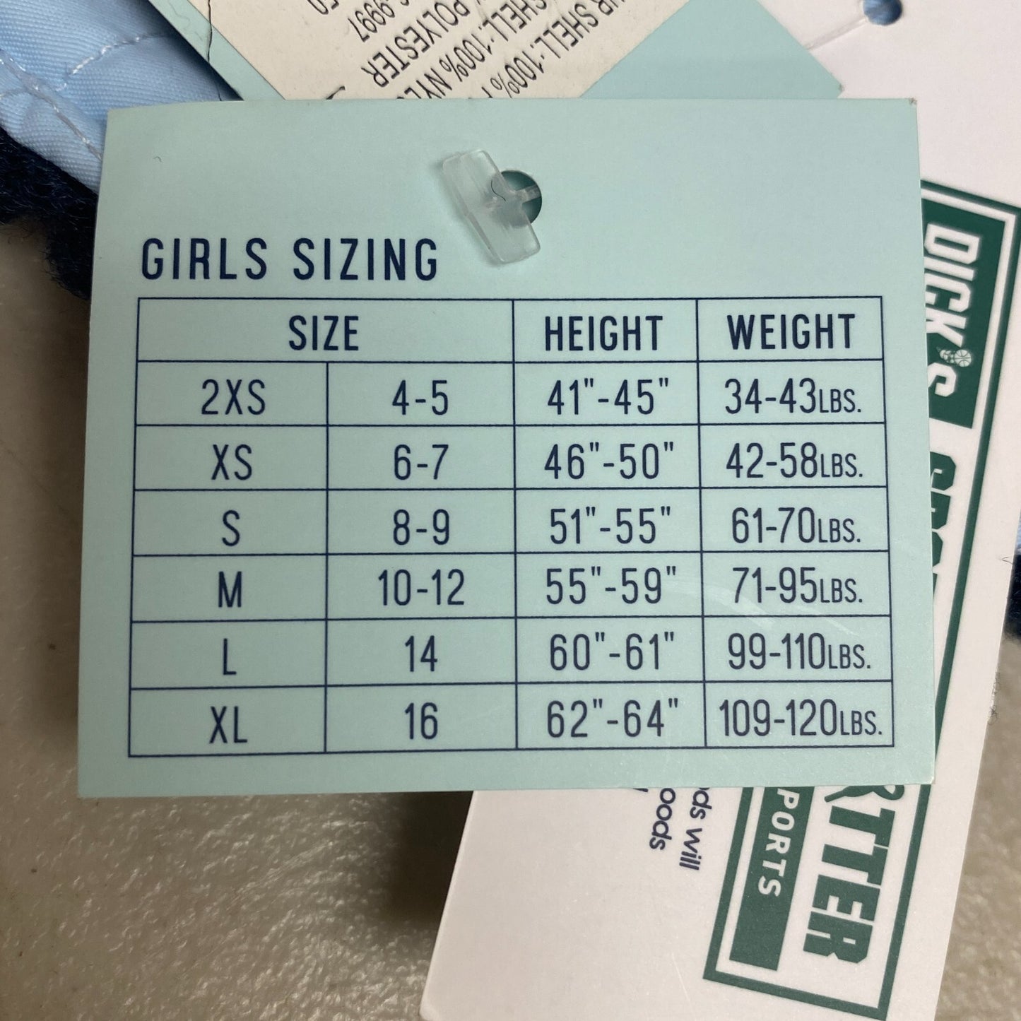 DSG Girls Teddy/Puffer Reversible Bucket Navy/Check Sky Blue, Size M/L DSGG1020