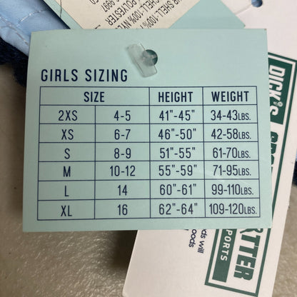 DSG Girls Teddy/Puffer Reversible Bucket Navy/Check Sky Blue, Size M/L DSGG1020