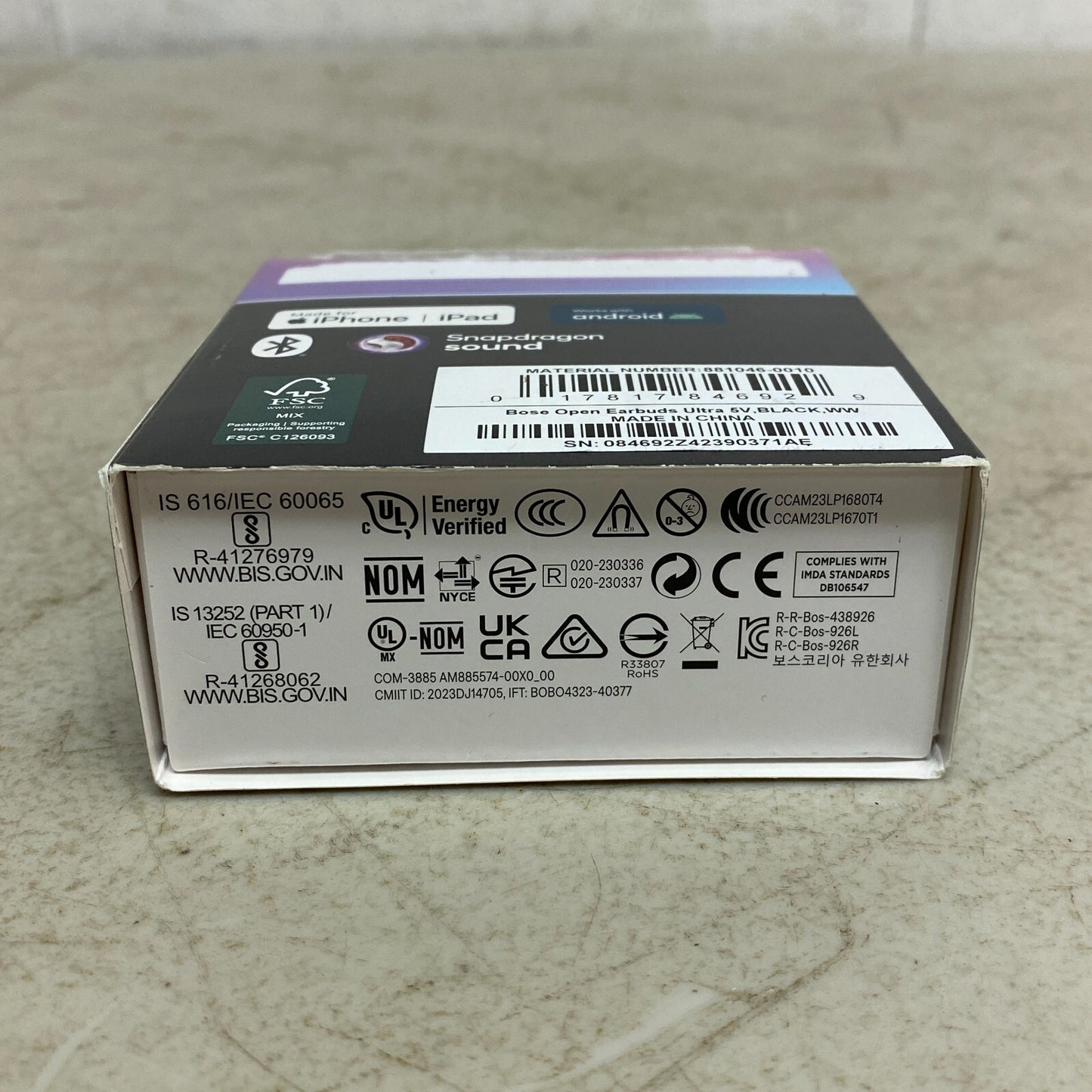 Bose Ultra Open Earbuds Black Made for iPhone | iPad ,work with Android New !!