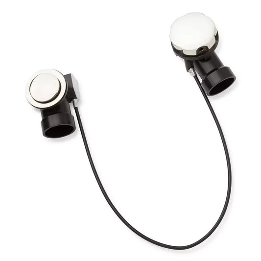 Signature Hardware 17-22" ABS Cable Bath Drain Polished Nickel SH643PN