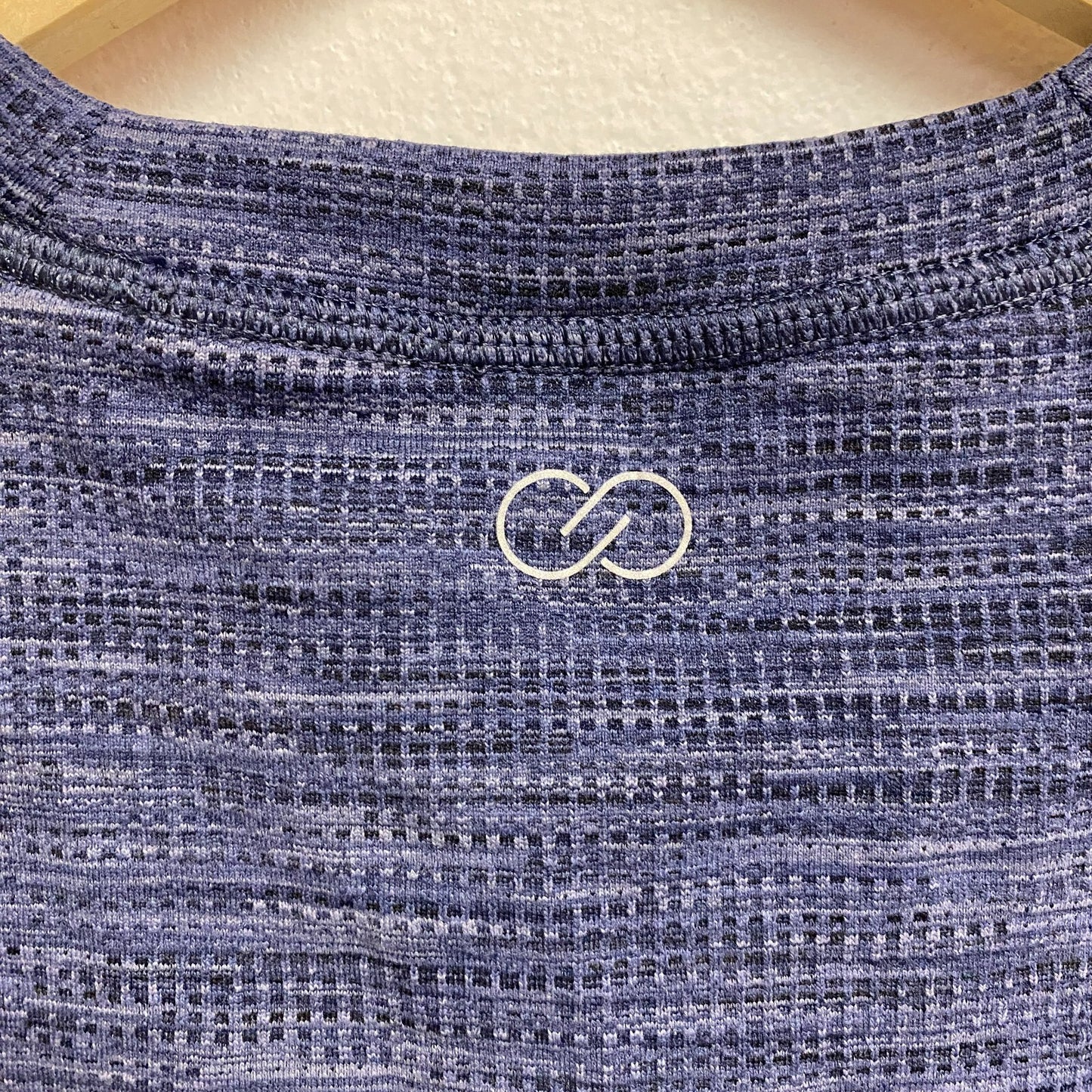 Calia Womens Cropped Rib Short Sleeve Ardosia Slate Multi Short Sleeve WAX31314J