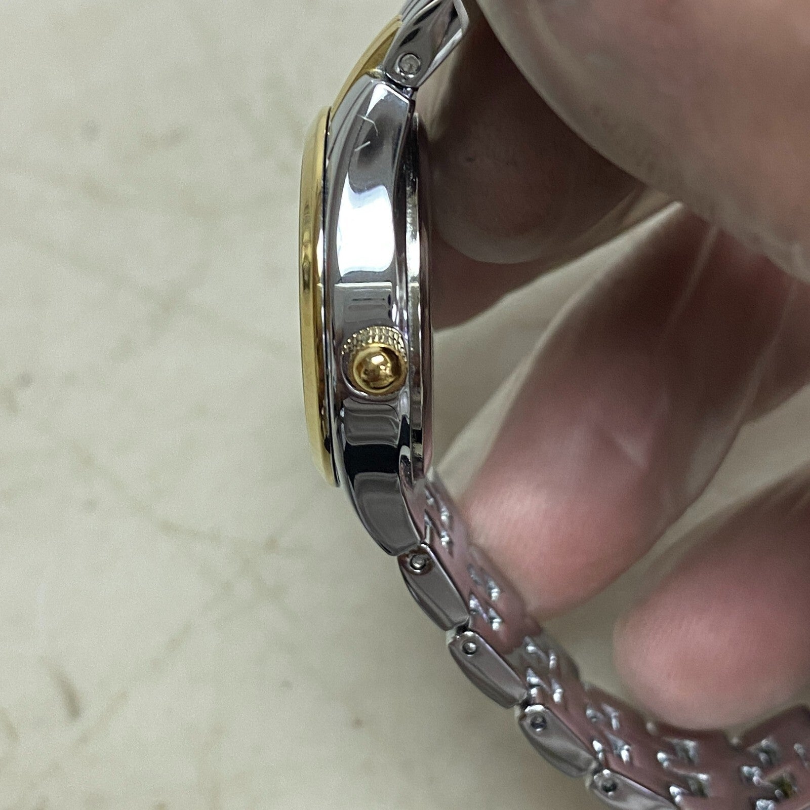 Armitron Women's Easy to Read Dial Bracelet Watch Gold/Silver Band 75/5304TB