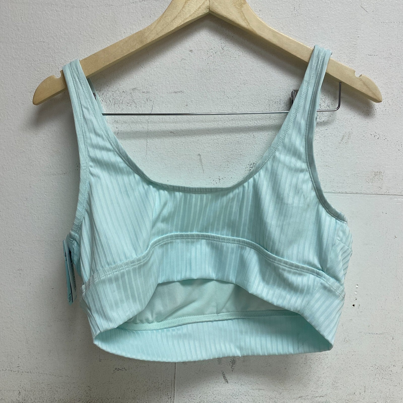 DSG Women's Long Line Scoop Neck swim Bralette Top Mint Froth DSW2786R New