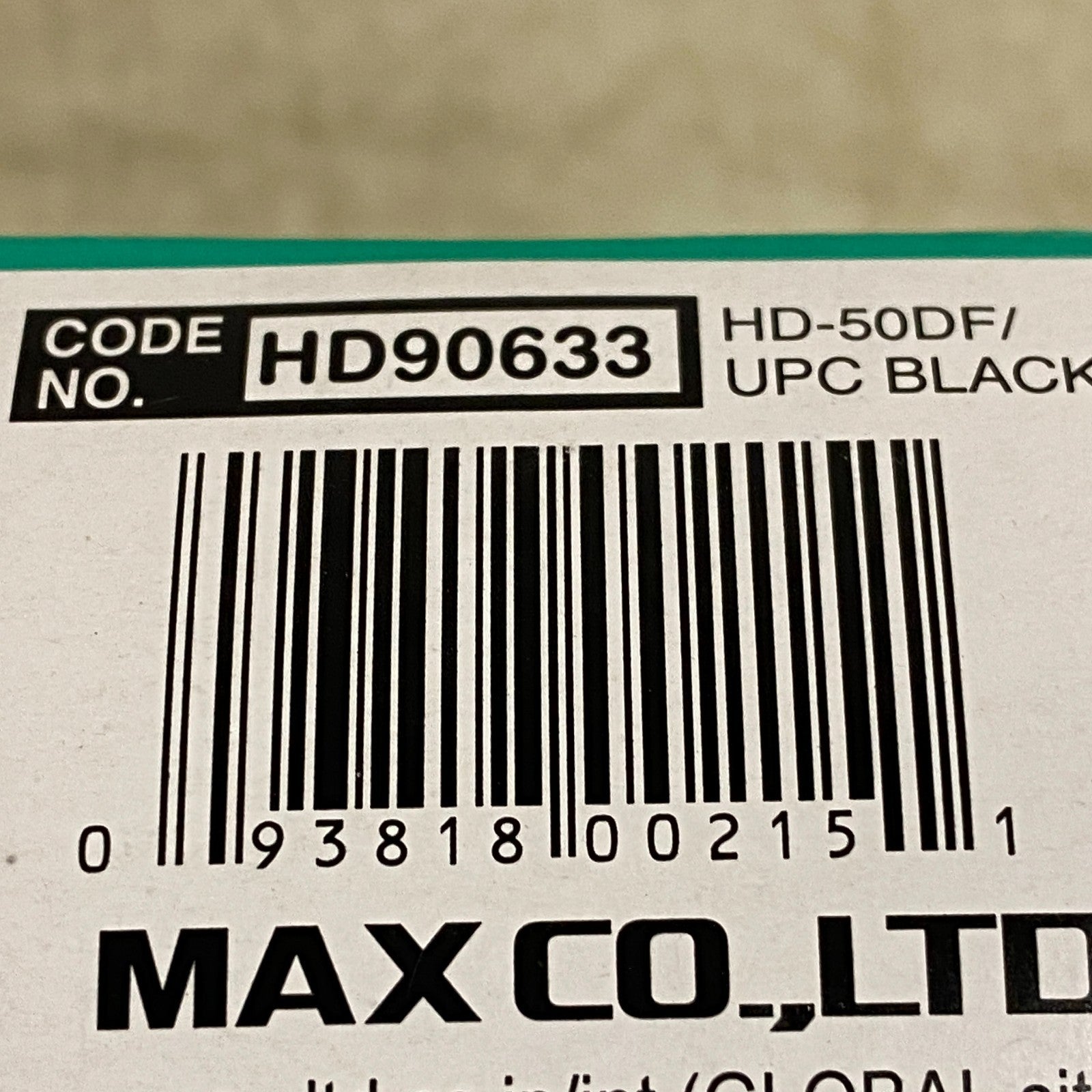 MAX HD-50DF TWIN LEVER FLAT CLINCH STAPLER FOR 2X2 COIN USA NEW FOR FLAT STAPLER