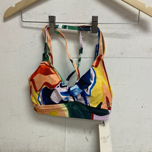 CALIA Women's Ruched Front Cross Back Top Painterly Floral Multi WSA22202PRT