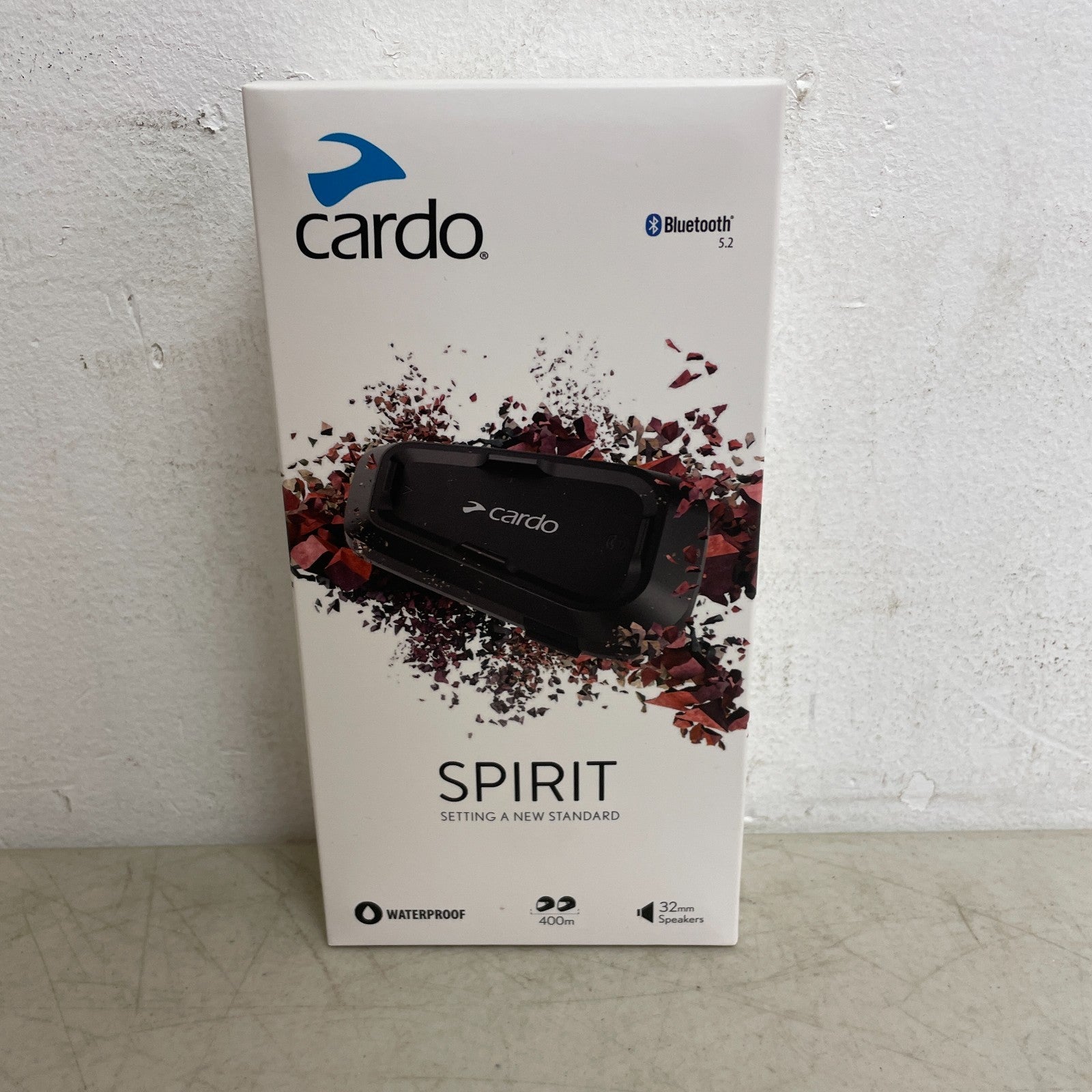 Cardo Spirit Single Bluetooth Motorcycle Intercom IP65 Waterproof SPRT0001