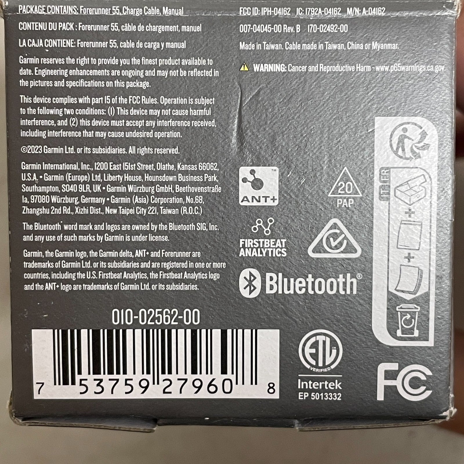 Garmin Forerunner 55 Wrist Based GPS Smartwatch Activity Tracker 010-02562-00