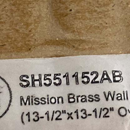 Signature Hardware Mission Solid Brass Wall Register Antique Brass 12" x 12"