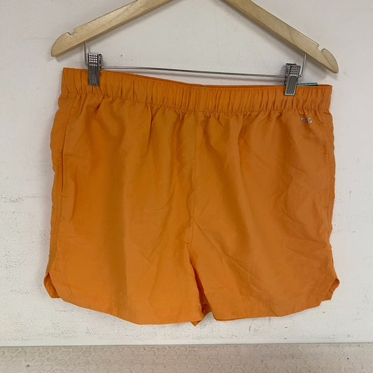 DSG Womenâs Notched Woven Shorts Light Orange Solid DAW13108