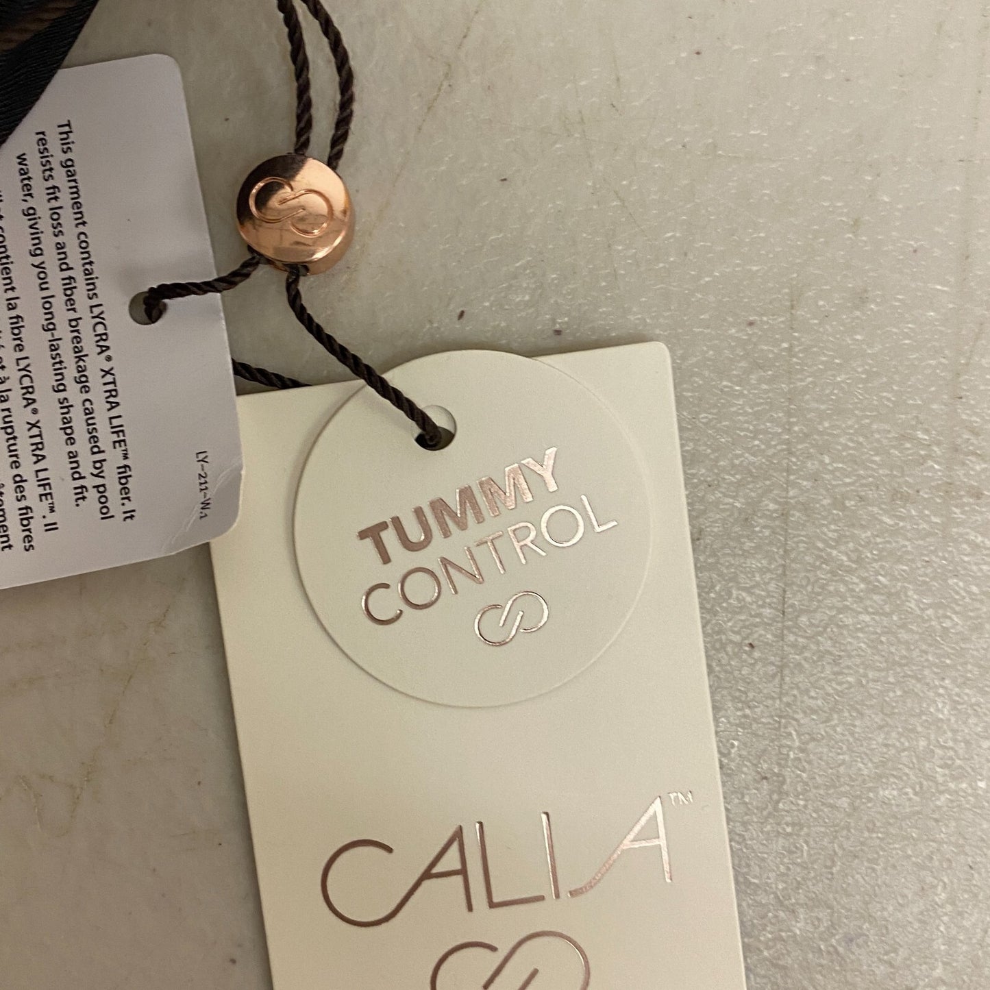 Calia Womens Shirred Cut Out One Piece Tummy Control Swimsuit Pure Black New!