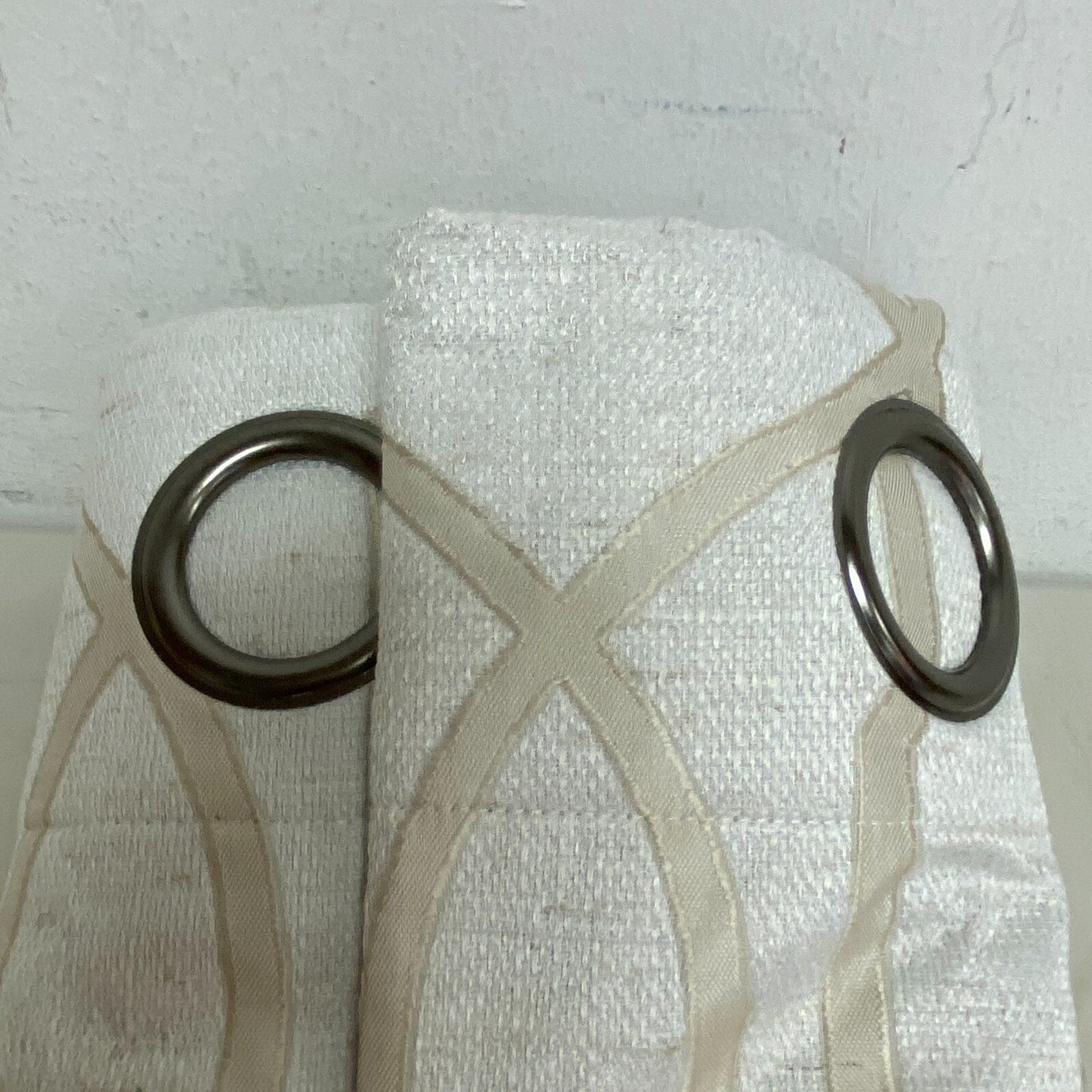 Eclipse Grommet Fleece Lined Insulating Curtain 50in x 108in Ambiance Lattice...