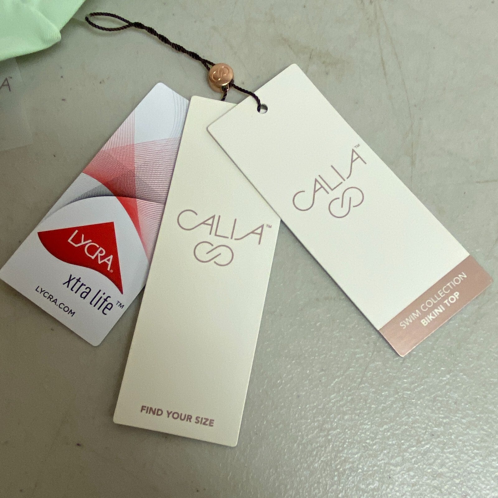 Calia Women's Swim Collection Low Support Triangle Bikini Top Pistachio Green